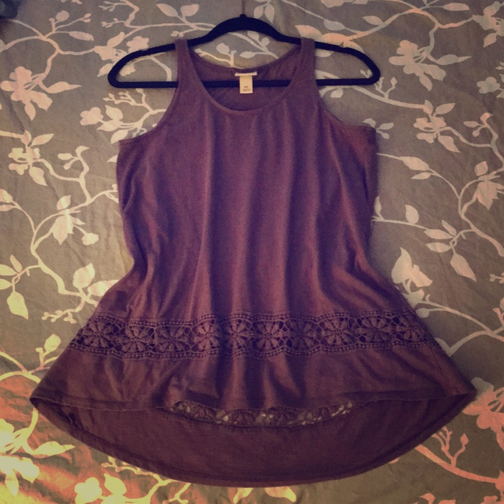 Dusty Purple High-Low Tank